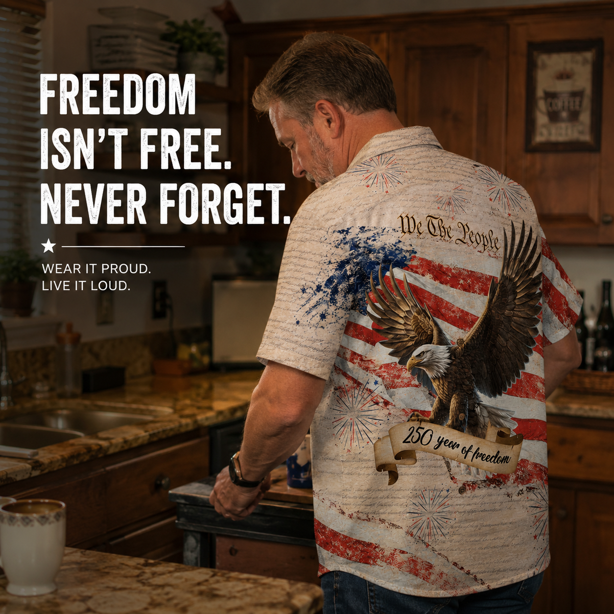 America 250 Years Of Freedom Hawaiian Shirt