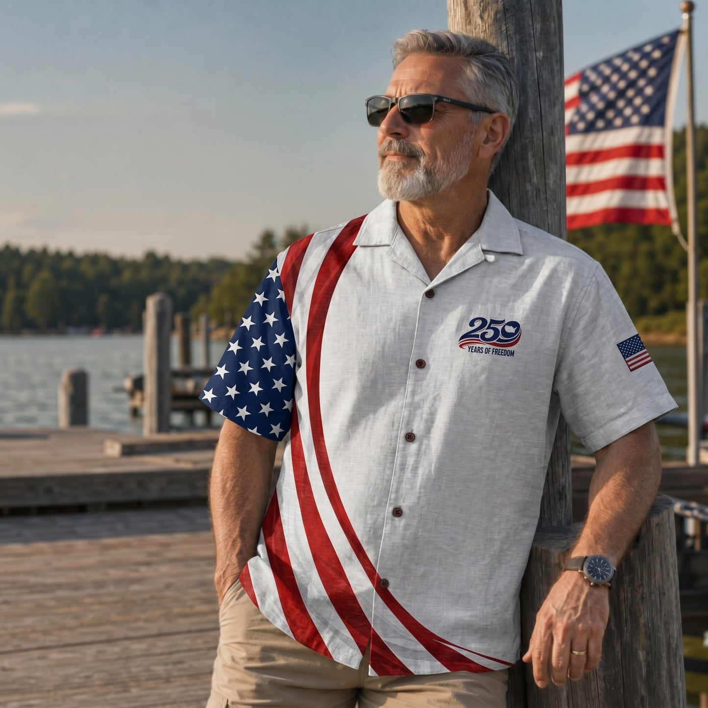 America 250 Years Of Freedom Hawaiian Shirt